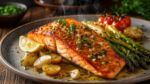 Butter Garlic Roasted Salmon